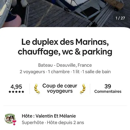Le Duplex Des Marinas, Dog Friendly & Parking Inclus, 1m90 Sous Plafond Tekne Deauville